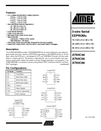 Datasheet AT93C46W-10SC-2.5 manufacturer ATMEL